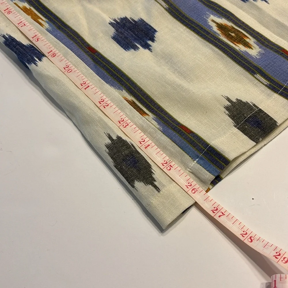 NOT 4 SALE Ollari Anthropologie Ikat Print Wide Leg Pom Pom Embellishment Pants - Picture 9 of 16